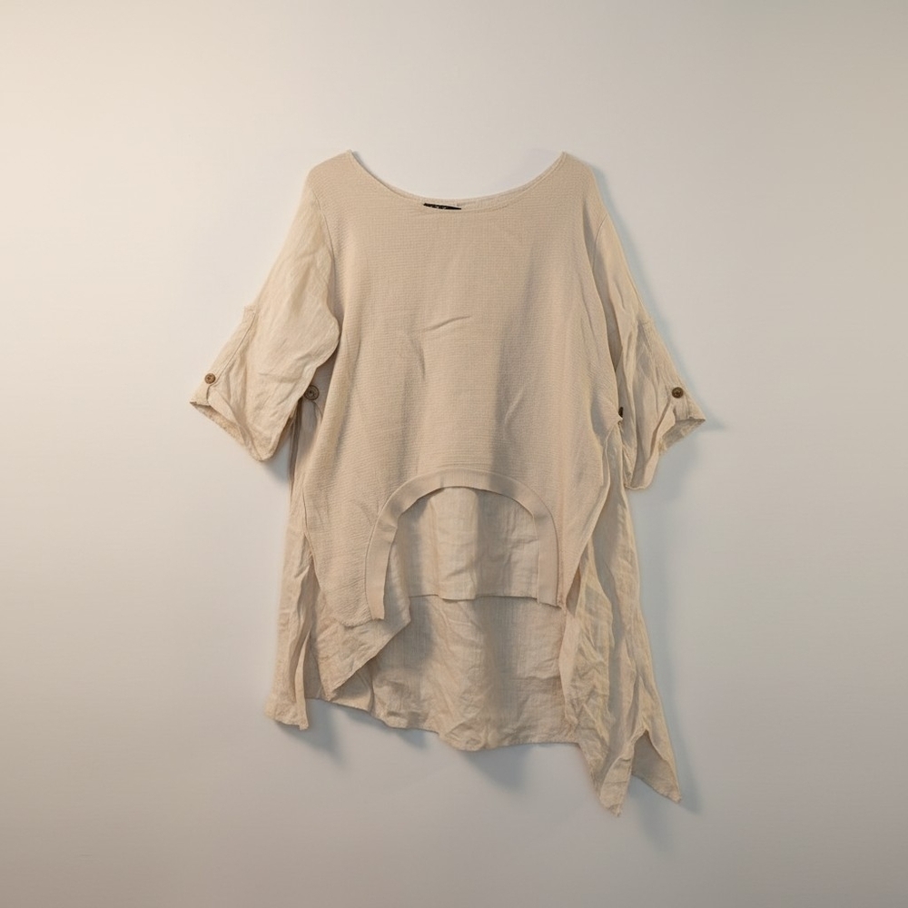 Bella Amore Made in Italy Linen Blend Layered Tunic Top